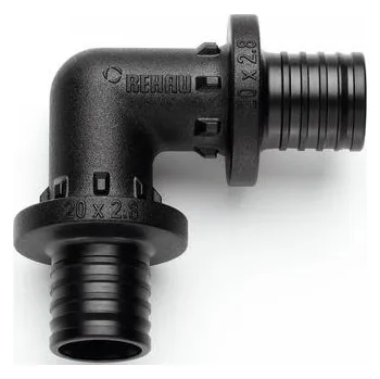 rozdělovač topení Rehau RAUTITAN PX koleno 90° 40-40mm lisovací, voda, PPSU/černá