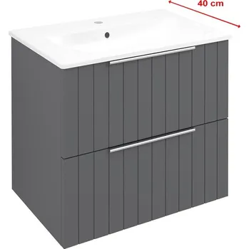 Koupelnový nábytek CIRASA umyvadlová skříňka 58x54x39cm, carina strip