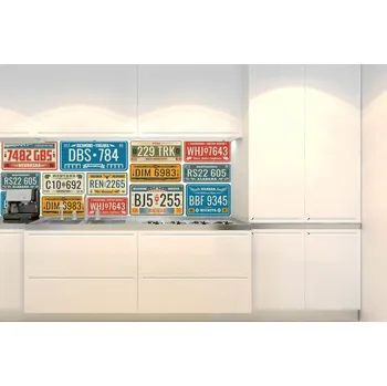 Tapeta DIMEX | Fototapeta do kuchyně Retro SPZ KI-180-227 | 180 x 60 cm | vícebarevná + Samolepicí fototapeta za kuchyňskou linku DIMEX Retro SPZ v šíři 180 cm