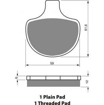 Brzdová destička Brzdové destičky GOLDFREN 057 S3