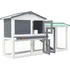 králíkárna Velká venkovní králíkárna šedá/bílá/zelená 84 x 145 x 45 cm