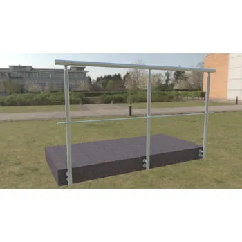 Hliníkové zábradlí 1 vodorovná příčka - boční kotvení (orientační cena)