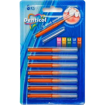 Dentální hygiena Denticol R01 vel. 1,2 mm - mezizubní kartáček rovný, 8ks
