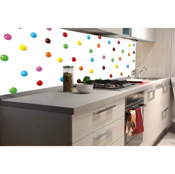 Tapeta DIMEX | Fototapeta do kuchyně Lentilky KI-180-229 | 180 x 60 cm | vícebarevná + Samolepicí fototapeta za kuchyňskou linku DIMEX Lentilky v šíři 180 cm