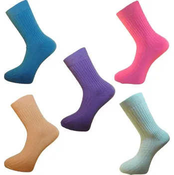 Pánské ponožky FINE COLORO jednobarevné bavlněné ponožky - 100% bavlna 44-45 žlutá