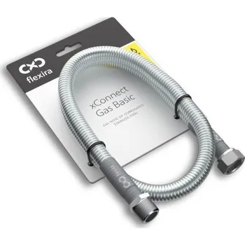 Plynová hadice Flexira XCONNECT GAS BASIC připojovací hadice R1/2"-G1/2", 100cm, plynová, nerez