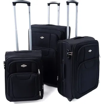 Cestovní kufry textilní luxusní sada zavazadel 3 kusy 40 l 70 l 100 l - 1003 černá