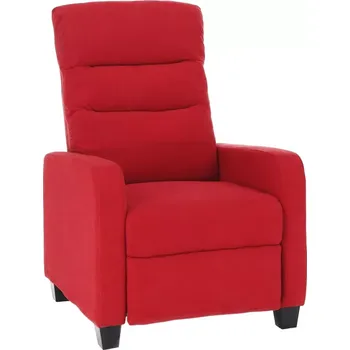 Křeslo Polohovací relaxační křeslo TURNER — látka, červená Kondela