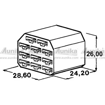 Auto elektroinstalace Izolační kryt 11 ks dutinky 6,3 mm<br />Výrobce: IMP - 428970