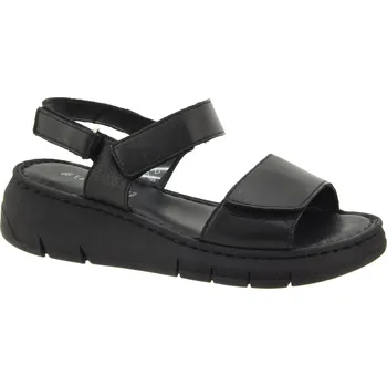 Dámské sandále EASY'N ROSE Dámské kožené černé sandály 936-004-NERO-255 Velikost 40