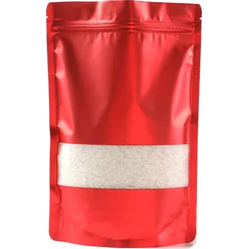 Sáček na potraviny Uzavíratelné sáčky s okénkem 9x13cm - červené