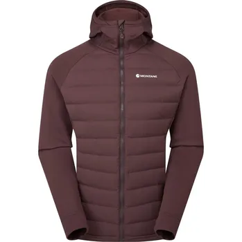 Pánská mikina MONTANE MEN'S COMPOSITE HOODIE Barva: dark garnet, Velikost: XL