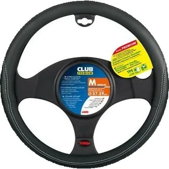 Potah volantu CLUB PREMIUM černý, 37-39 cm