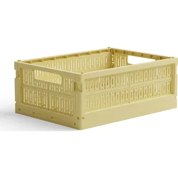 Úložný box Skládací přepravka / midi box Made Crate - Lemon cream