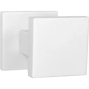 Dveřní kování MPK - MADLO - HR SQ6 bez spodní rozety, madlo pevné pravé ks WS - Bílá matná