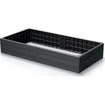 Prosperplast Vyvýšený ZÁHON BASE WOODY, antracit, 149,2cm