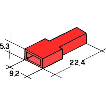 Auto elektroinstalace Izolační kryt dutinky 6,3mm, červený, balení 100ks<br />Výrobce: IMP - 428982 R