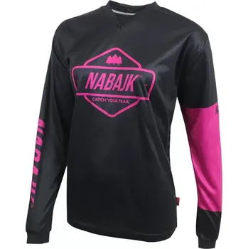cyklistický dres Dámský dres - NABAJK Deshtny LS 2024 - Black / Pink M