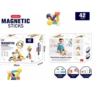 ostatní stavebnice STAVEBNÍ HRAČKA MAGNETICKÁ 42 DÍLŮ