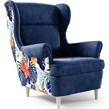 Sedací souprava Eka Křeslo ušák AXEL Výběr nohou: Přírodní, Barva látky: TROPIC 3 + KRONOS 5