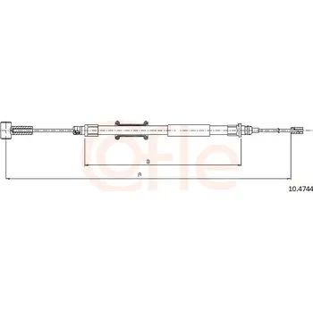 Lanko parkovací brzdy Tažné lanko, parkovací brzda COFLE CFE10.4744