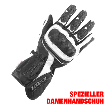 Moto rukavice Büse rukavice Pit Lane dámské černá / bílá černá / bílá 6