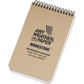 Zápisník Modestone® Voděodolný zápisník Handy Pad 76 mm × 130 mm Modestone®, Barva: Coyote