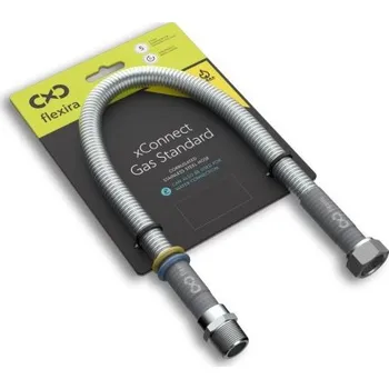 Plynová hadice Flexira XCONNECT GAS STANDARD připojovací hadice R1/2"-G1/2", 100cm, plynová, nerez