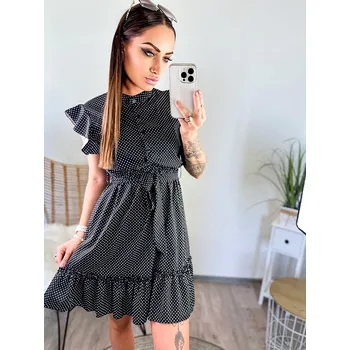 Dámské šaty Dámske šaty s áčkovou sukňou v čiernej , VELIKOST UNI ( XS, S, M )