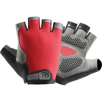 Chránič rukou Cyklistické rukavice půlprstové prodyšné MTB - Upgradovaná červená,M