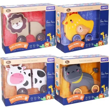 Hračka pro nejmenší TAHACÍ Zvířátko - chrastící