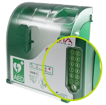 Měřič tělesných funkcí Pyres SAS AED skříňka s alarmem, kódovým zámkem a GSM modulem AIVIA 230 OUTDOOR