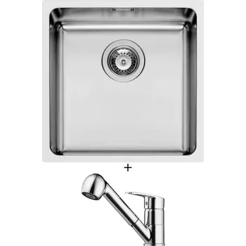 Nerezový dřez Dřez pod desku SET Pyramis LYDIA (40x40) 1B nerez + Pyramis FIDO chrom