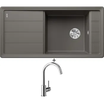 Granitový dřez Granitový dřez SET Blanco FARON XL 6 S šedá vulkán 527265 + Blanco MIDA chrom 517742