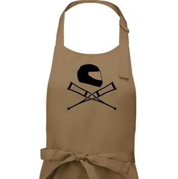 Kuchyňská zástěra Silniční helma / berle - Pánská zástěra na vaření - Univerzální velikost ( Cappuccino )