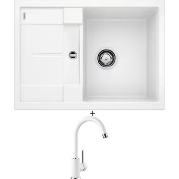 Granitový dřez Granitový dřez SET Blanco METRA 45 S Compact bílá 519565 + Blanco MIDA bílá 519418