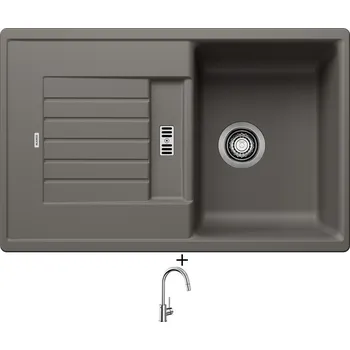 Granitový dřez Granitový dřez SET Blanco ZIA 45 S šedý vulkán 527383 + Blanco MIDA-S chrom 521454