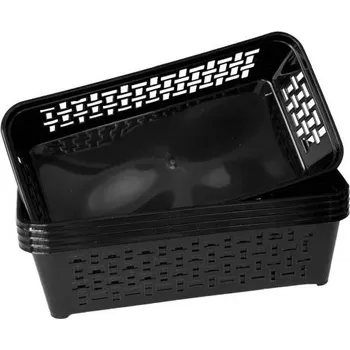 Úložný box Košík, DOMINO 4, černý, 5ks, 353