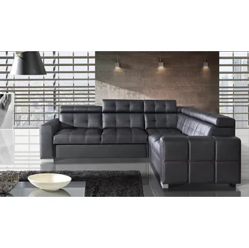 Obývací pokoj Dolmar Rohová sedací souprava Irys, pravá kůže Zvolte stranu sed. soupravy: Levá strana, Vyberte čalounění kůže: Madras 229 dark brown