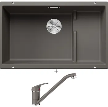 Granitový dřez Dřez pod desku SET Blanco SUBLINE 700 U Level šedá vulkán 527355 + Blanco DARAS šedá vulkán 526934