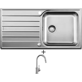 Nerezový dřez SET Blanco LIVIT XL 6 S nerez kartáčovaný 518519 + Blanco MIDA-S chrom 521454