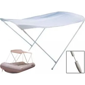 Loď Bimini stříška 120-140x180x110 bílá pro nafukovací čluny