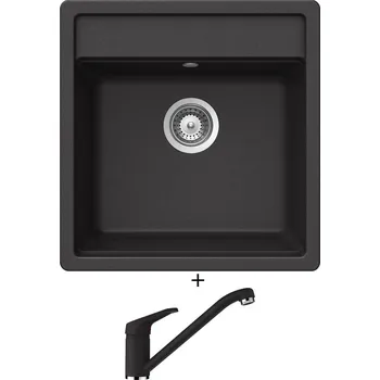 Granitový dřez Granitový dřez SET Schock NEMO N-100S Nero + Schock COSMO 525001 Nero