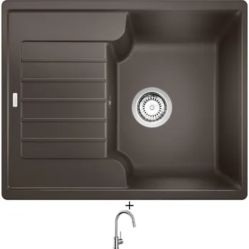 Kuchyňský dřez Granitový dřez SET Blanco ZIA 40 S kávová 516927 + Blanco MIDA-S chrom 521454