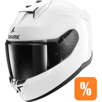 Helma na motorku Shark d-skwal 3 blank, bílá/lesklá barva, velikost xl(61-62)