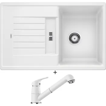 Granitový dřez Granitový dřez SET Blanco ZIA 45 S bílá 514726 + Blanco DARAS-S bílá 517735