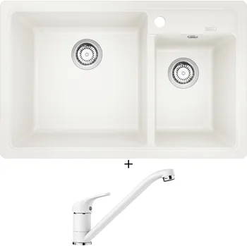 Kuchyňský dřez Granitový dřez SET Blanco LEGRA 8 bílá 526226 + Blanco DARAS bílá 517724