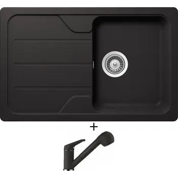 Granitový dřez Granitový dřez SET Schock FORMHAUS D-100S Onyx + Schock COSMO 525122 Onyx