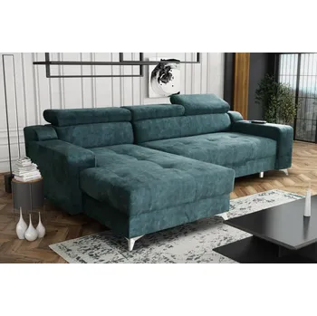 Obývací stěna Sedací souprava Darina L modro/zelená