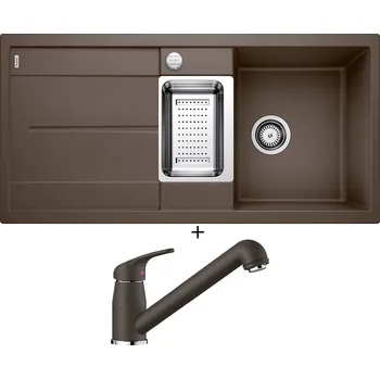 Granitový dřez Granitový dřez SET Blanco METRA 6 S kávová s excentrem 515045 + Blanco DARAS-S kávová 517740